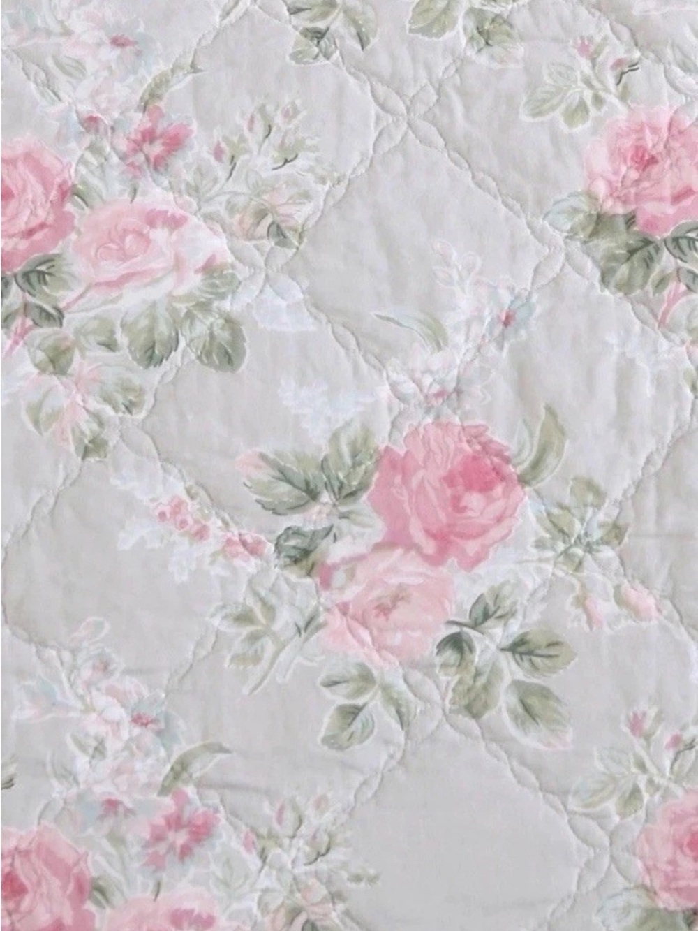* Laura Ashley Full/Queen Melany Pink Floral Reversible QUILT 3pc Set & BedSkirt - Picture 8 of 14